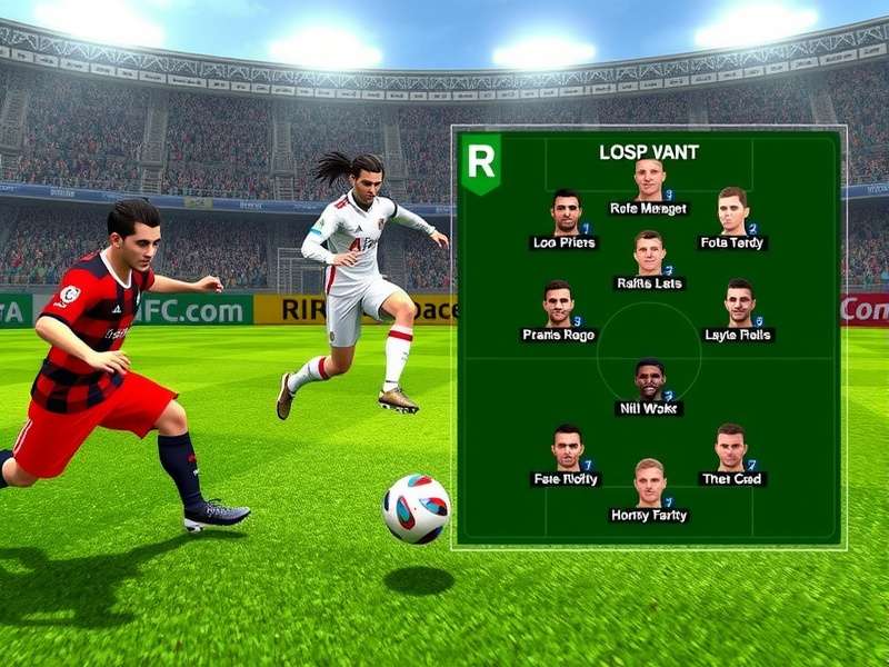 RR FC Ultimate Victory gameplay screenshot showing realistic football action