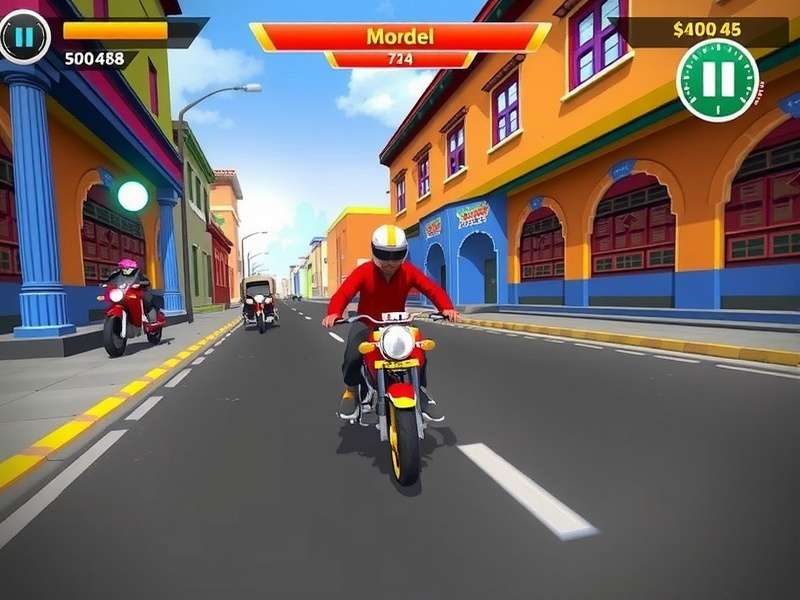 Tuk Tuk Extreme Challenge gameplay screenshot showing colorful Indian streets