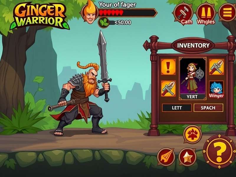 Ginger Warrior Legendary gameplay screenshot showing combat
