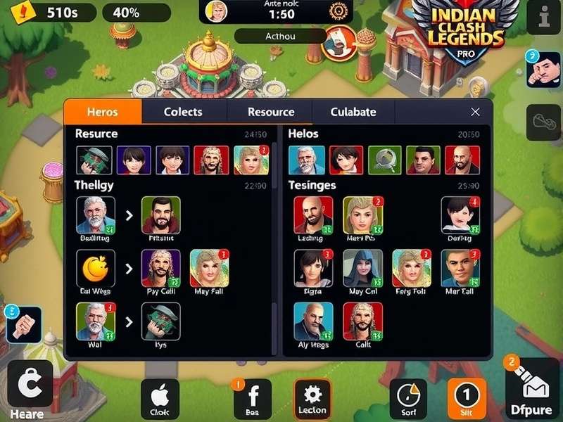 Indian Clash Legends Pro resource management interface