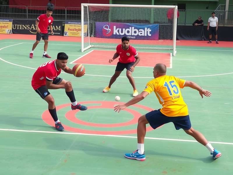 Bharat Handball Wizard gameplay showing players in action