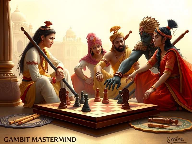 Modern Gambit Mastermind board with pieces in mid-game position