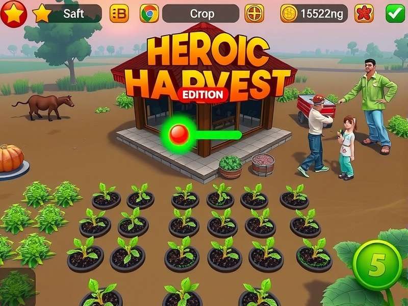 Heroic Harvest India Edition market interface showing crop selling options