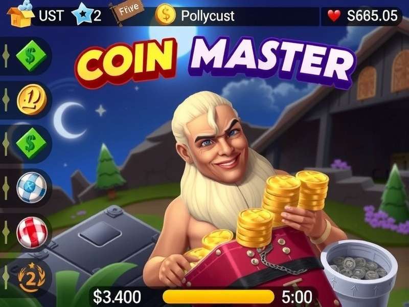 Coin Master game running smoothly on a Windows 10 laptop screen