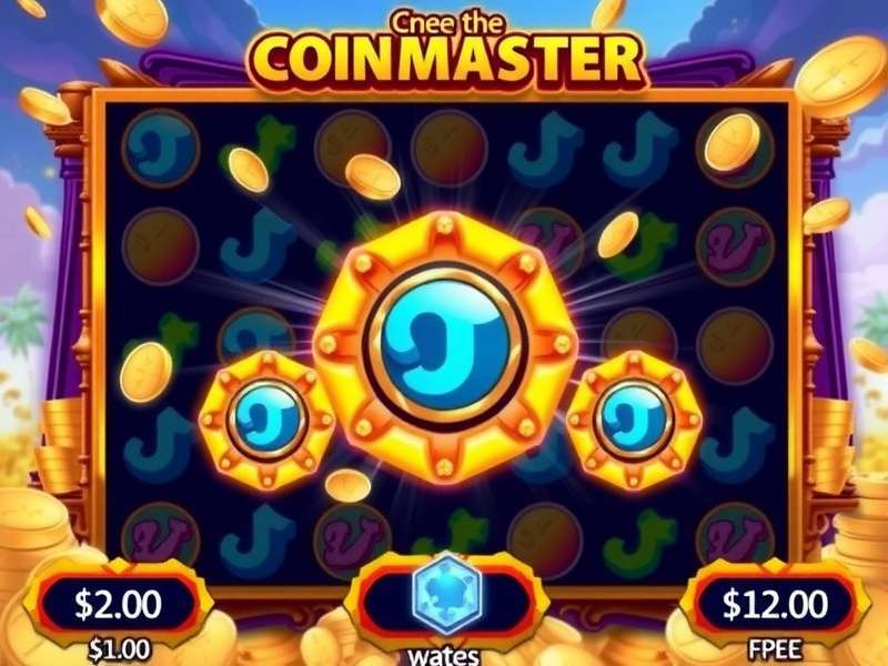 Detailed analysis of Coin Master Android app interface showing spin button and village