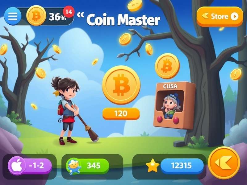 Coin Master Gameplay on iPhone showing village building and slot machine