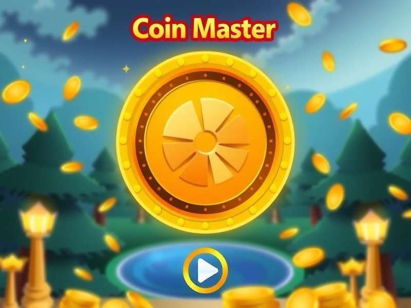 Coin Master Free Spins App Interface showing spin wheel and village