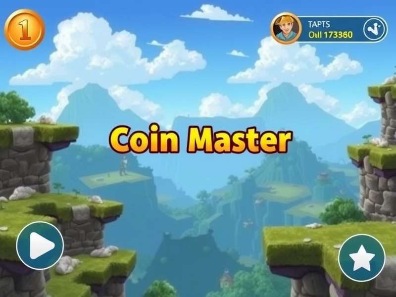 Coin Master gameplay on a smartphone showing the spin wheel