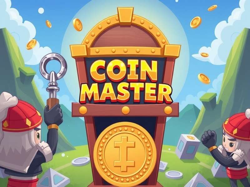 Coin Master gameplay screenshot showing village and slot machine