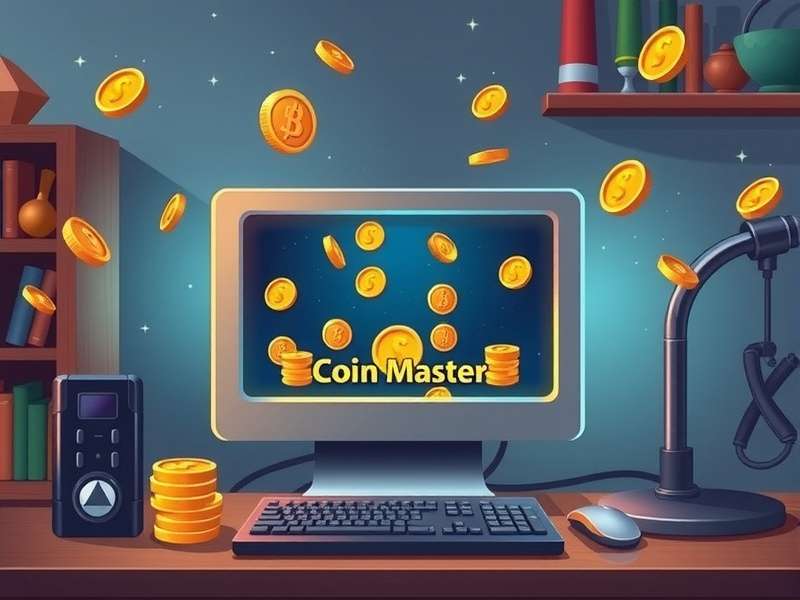 Coin Master game interface on computer screen