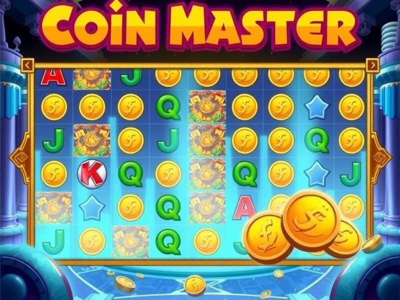 Coin Master gameplay on Windows PC showing village building and slot machine
