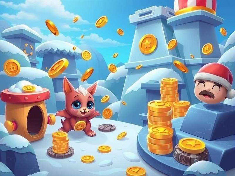 Coin Master Viking village showing intricate building designs and a slot machine