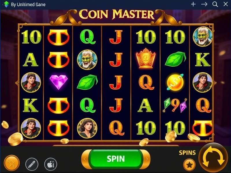 Coin Master iOS modification interface showing unlimited spins and coins