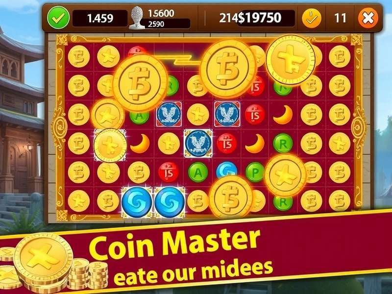Coin Master Android Gameplay Screenshot showing village building and slot machine