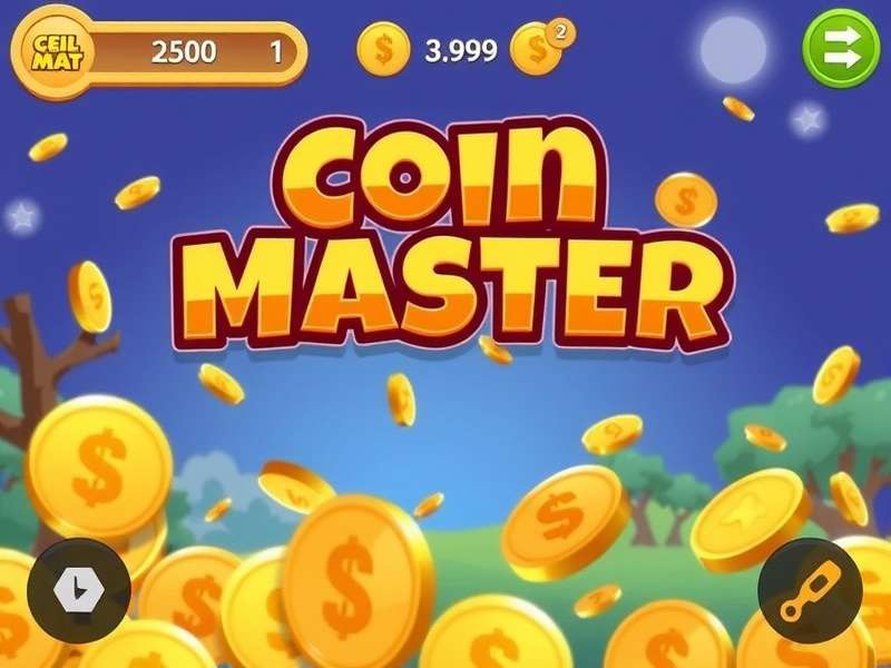 Coin Master Game App gameplay showing village building and raid action